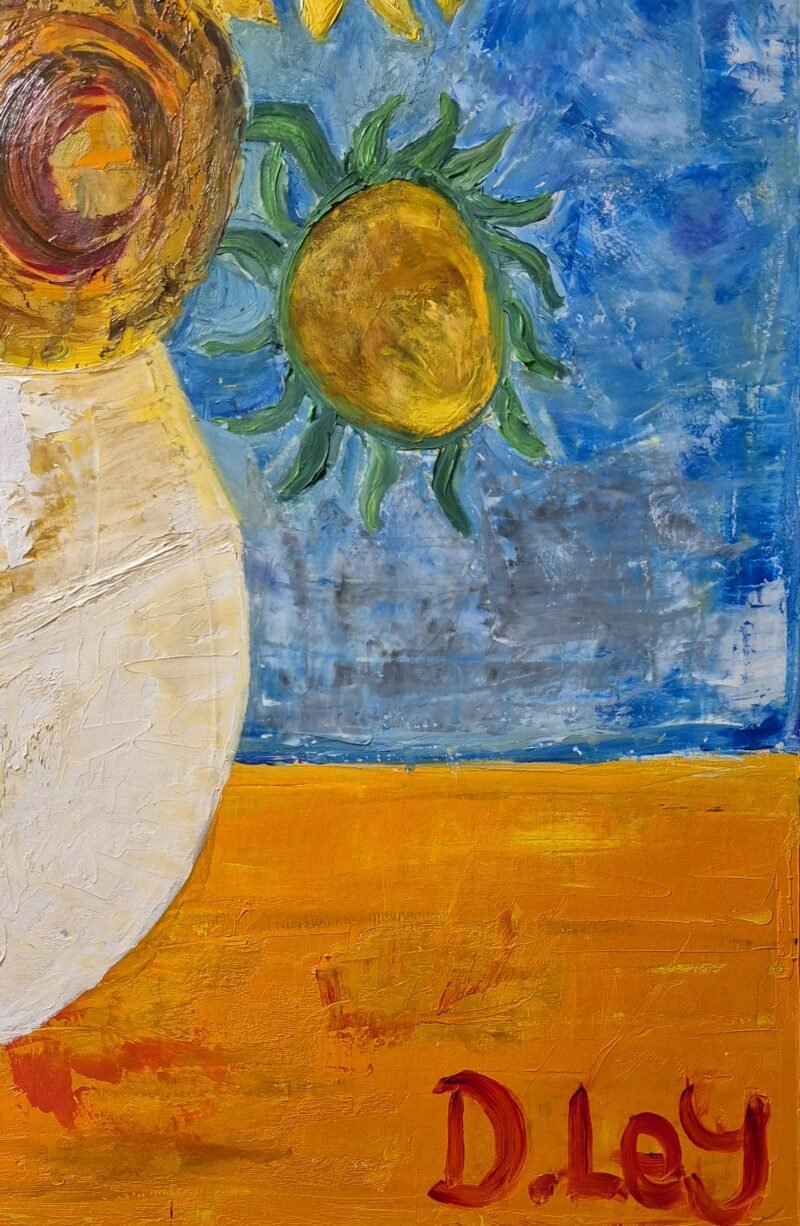 Dave Ley - 'Sunflowers in the style of Van Gogh' - Image 4