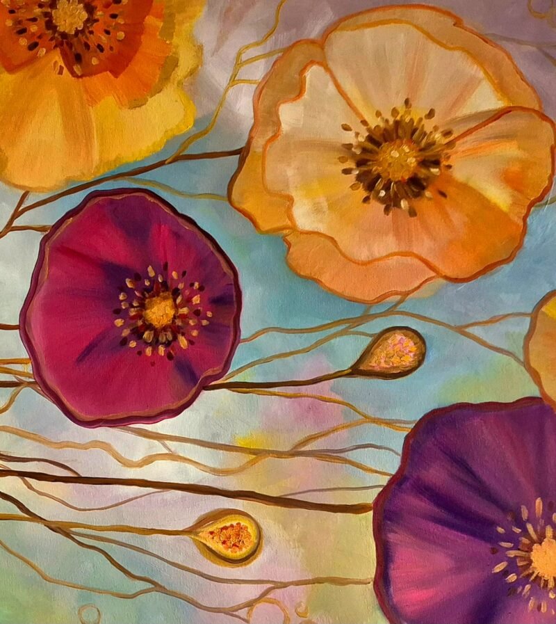 'Fields of glowing poppies' by Corina Livanu - Image 3