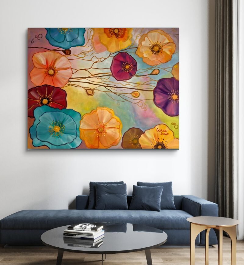 'Fields of glowing poppies' by Corina Livanu - Image 4