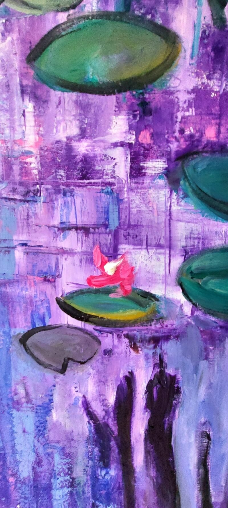 Dave Ley - 'Willow and lillies in the style of Claude Monet' - Image 3