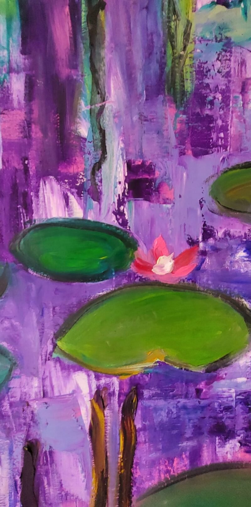 Dave Ley - 'Willow and lillies in the style of Claude Monet' - Image 2