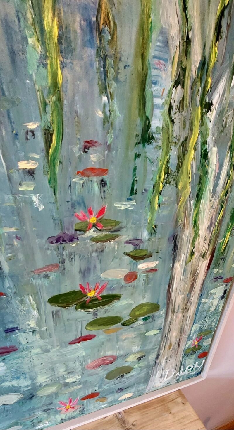 Dave Ley - 'Waterlilies in the style of Claude Monet' - Image 3