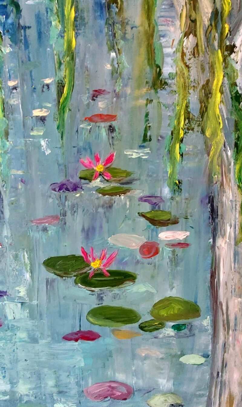 Dave Ley - 'Waterlilies in the style of Claude Monet' - Image 2