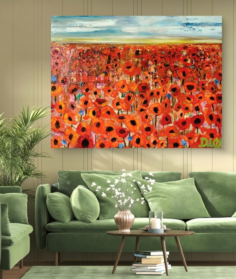 Dave Ley - 'Romantic walk in the poppy meadow' - Image 4