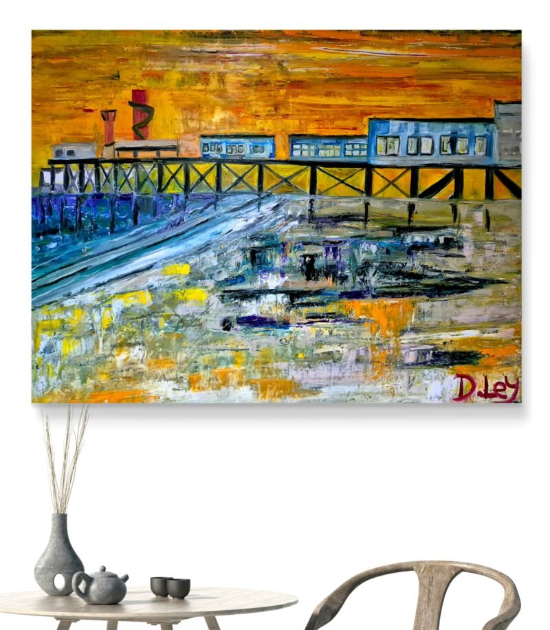 Dave Ley - 'Sunset over Sandown beach' - Image 5