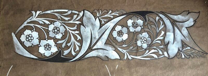 Arts and Crafts Period  - Lewis F. Day - Silk pattern design - Image 3
