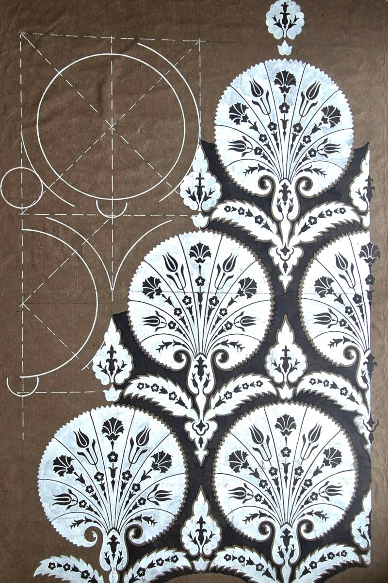 Arts and Crafts Period  - Lewis F. Day - Silk Pattern Design - Image 2