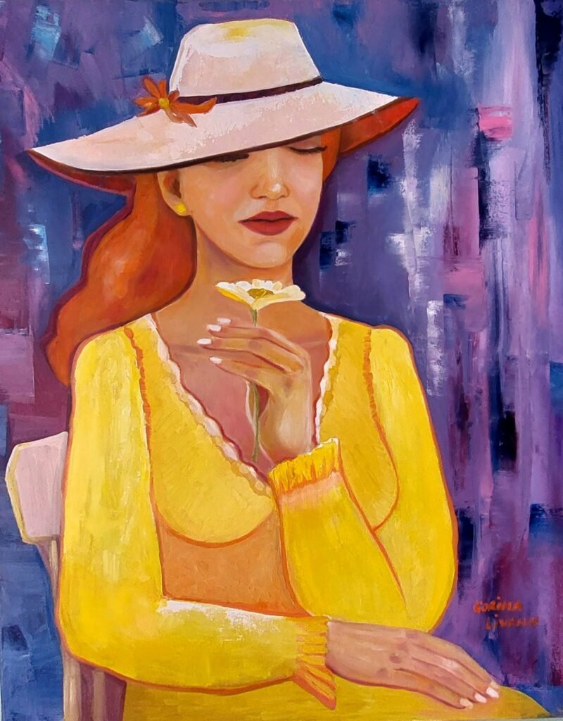 'That special daisy' - oil painting by Corina Livanu - Image 2