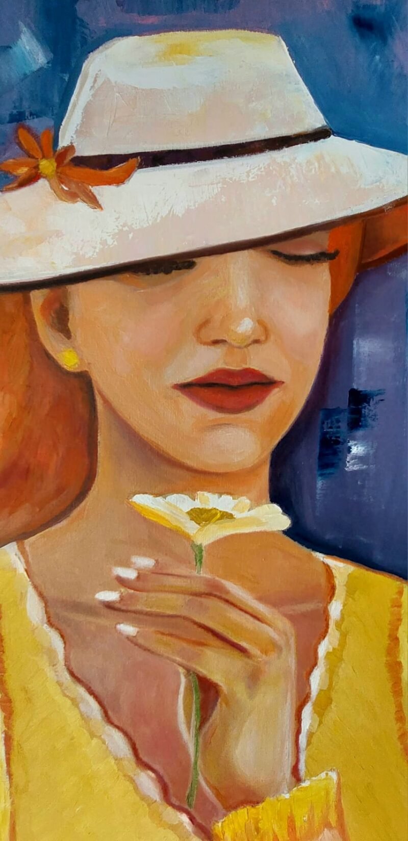 'That special daisy' - oil painting by Corina Livanu - Image 3